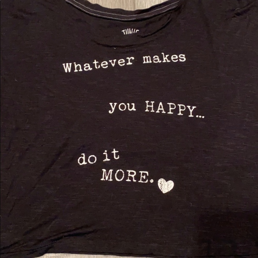 Junie and Jade Whatever Makes You Happy Crop Shirt - Picture 3 of 5